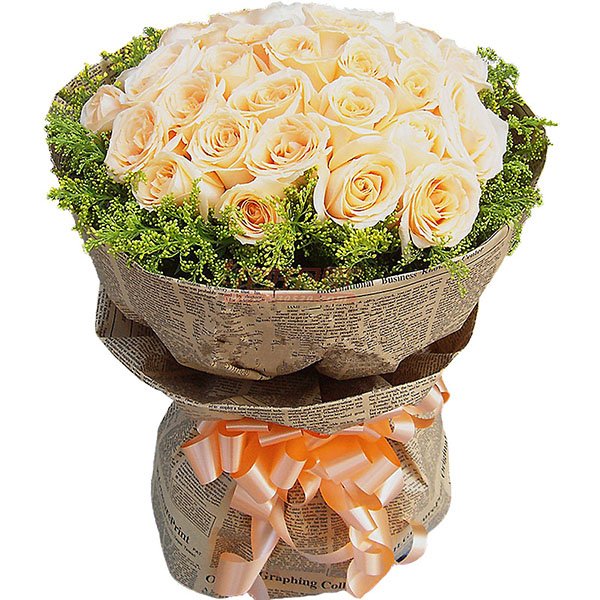 33朵香檳玫瑰C款